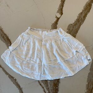 Hollister White Tiered Skater Skirt
